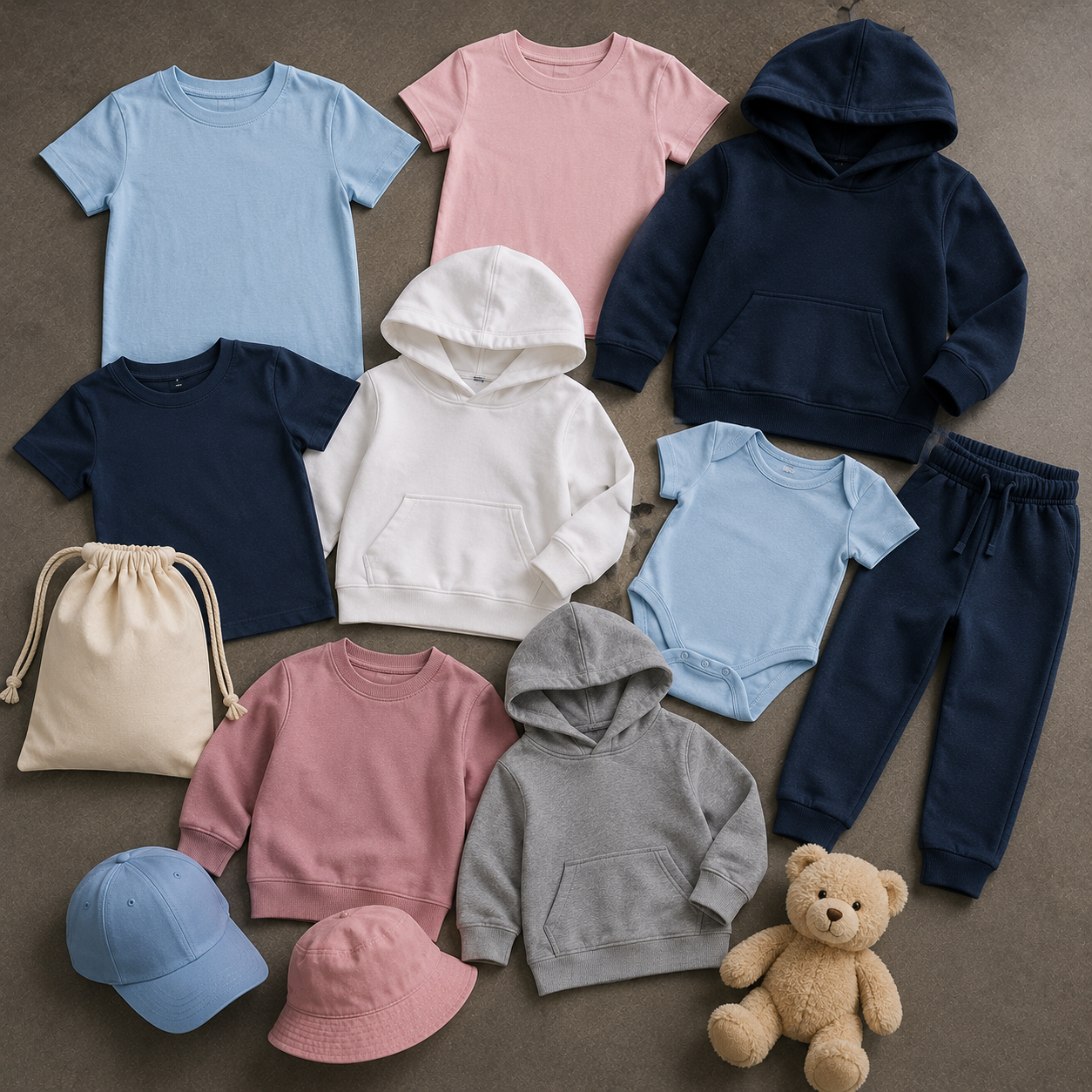 Individuelle Kindertextilien mit Logo